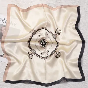 New Fashion Design 100% Mulberry silk 12momme Silk Square Scarf 53*53cm Head Scarf For Women Silk Luxury
