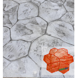 Poliuretano Flexible Piedra aleatoria <span class=keywords><strong>Plantillas</strong></span> <span class=keywords><strong>de</strong></span> hormigón estampadas Patrón Caucho Herramientas <span class=keywords><strong>de</strong></span> estampado <span class=keywords><strong>de</strong></span> hormigón Esteras con mango - Product Image 3