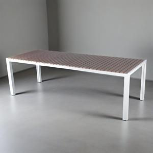 Mesa y Sillas Largas <span class=keywords><strong>de</strong></span> <span class=keywords><strong>Madera</strong></span> Plástica <span class=keywords><strong>para</strong></span> Exteriores, Resistentes a la Intemperie, <span class=keywords><strong>de</strong></span> WPC, <span class=keywords><strong>para</strong></span> <span class=keywords><strong>Patio</strong></span>, Jardín, Comedor, Restaurante, Cafetería, Club, Piscina, <span class=keywords><strong>Bar</strong></span> - Product Image 2