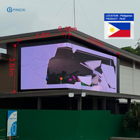 Écran LED d'installation fixe extérieur 3,84 x 4,8 x 9,6 m P6,67 pour la publicité commerciale aux Philippines