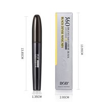 Crème pour cils noire comme du charbon de bois, résistante à l'eau, anti-bavures, allongeante, recourbante, maquillage longue durée