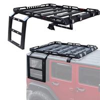Porte-bagages en acier 4X4 pour Wrangler JK/JKU/JL Gladiator Caractéristiques Capacité Cadre et échelle