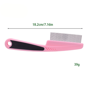 Peigne anti-puces pour animaux de compagnie, peigne à dents fines, peigne de toilettage en acier inoxydable, brosse pour éliminer les poux pour chiens et chats, pour la maison et le salon - Product Image 5