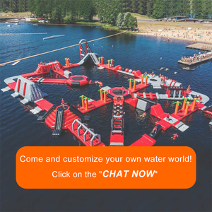 AOYU Nouveau <span class=keywords><strong>Grand</strong></span> Parc Aquatique Gonflable Bleu Aqua Adventure avec Toboggan et Aire de Jeux Flottante sur l'Eau - Product Image 6