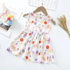 Organci Cotton Dress For Kids Custom Knit Dress Kids Eco Friendly Summer Children's Dress Custom Baby Clothes Children Girls