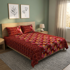 Parure de lit imprimée 100% coton biologique 200TC motif floral éléphant taille King pour la maison et l'hôtel - Product Image 2