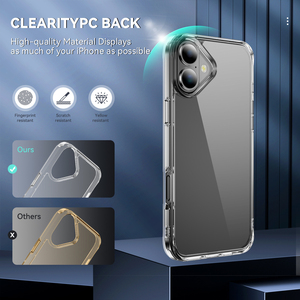 Siêu Mỏng Trong Suốt Cứng PC Trường Hợp Đối Với iPhone 16 13 12 11 Pro Max 14 15 Cộng Với Pha Lê Rõ Ràng Mỏng TPU Chống Sốc Bumper Bìa - Product Image 4