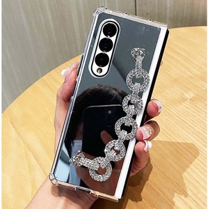 Di lusso a specchio con Design a specchio Bling tracolla in Silicone pieghevole custodia per telefono per Samsung Galaxy <span class=keywords><strong>Z</strong></span> Fold 3 4 5 6 - Product Image 2