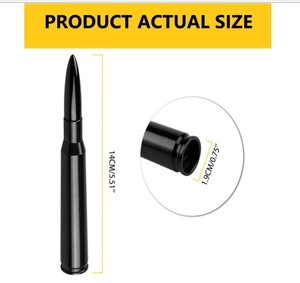 Antenna a Proiettile in Alluminio NERO 50 <span class=keywords><strong>CAL</strong></span> 30 Ohm Modello JXOP023 per CHEVROLET SILVERADO 1500/2500/3500/GMC SIERRA - Product Image 4