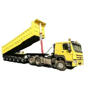 Rimorchio dumper PANDA 45 scatola quadrata 6 asse 80ton autocarro con cassone ribaltabile semi per la vendita