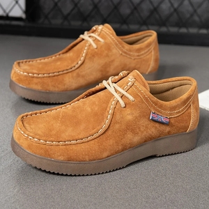 Zapatos Formales de Hombre, de Terciopelo, con Punta en Pico, Impermeables, con Cordones, Planos, Estilo Británico, para Negocios, Fiestas, Tallas 38-44 - Product Image 1