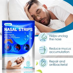 Tiras Nasales Herbales A1030 para el Cuidado de la Rinitis, Sinusitis y Congestión Nasal, Parche para Dejar de Roncar, Refresca y Facilita la Respiración, 6 Piezas - Product Image 3