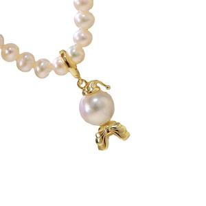 Accessoires de pendentif et de collier en argent S925 avec perles rondes de 8-9 mm, support double perle mignon, pendentifs et breloques en perles 31050 - Product Image 5