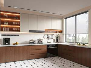 Mueble de Cocina Moderno de Tablero de Partículas Modular de Alta Gama, Diseño de Isla de Cocina con Diseño Integrado, Venta Directa de Fábrica - Product Image 5