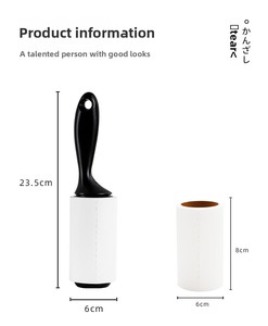 Rouleau anti-poils manuel en plastique à manche droit, avec papier adhésif détachable pour vêtements et <span class=keywords><strong>feutre</strong></span> - Product Image 6