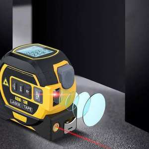 جهاز قياس المسافة بالليزر ثلاثي الوظائف بمدى 60 متر مع شريط فولاذي 5 متر وشاشة عرض مقاومة للماء وعالية الدقة - Product Image 1