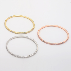 JXX vente en gros de bijoux minimalistes pour femmes, bracelets en zircon coloré, bracelet en cuivre plaqué or 24k - Product Image 6
