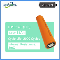 Batterie LFP Winfinova Full Tab haute densité de puissance 32140, stabilité thermique supérieure, 2000 cycles, 3,6 V, 15 Ah, résistance interne de 3 m.
