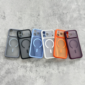 Funda Magnética Semitransparente de Color Mate B494 para iPhone 15 16 17 18 Pro Max - Product Image 1