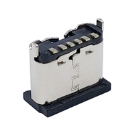 Konektor USB Type-C 6Pin Female SMD Pemasangan Vertikal 3.0A Tembaga 3A 20V Soket Pengisian Cepat Konektor USB Type C 90 Derajat