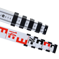 Mire télescopique en aluminium de qualité supérieure à double graduation, instruments optiques de topographie de haute précision, équipement de construction AI
