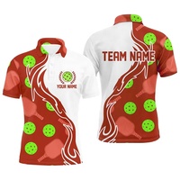 Polo de pickleball personnalisé avec logo, grande taille, OEM, pour hommes, séchage rapide, évacuation de l'humidité, respirant, vêtements de sport pour uniforme d'équipe, vente en gros