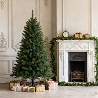 Sapin de Noël Artificiel Pré-Étiré Easy Fluff avec Gants Inclus pour l'Étirement et le Façonnage du Sapin