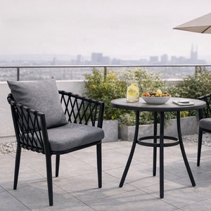 Chaise de <span class=keywords><strong>jardin</strong></span> de luxe en <span class=keywords><strong>aluminium</strong></span> et corde, résistante aux intempéries, pour villa et restaurant – Offre spéciale - Product Image 2