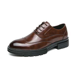 Plus Size Business <b>Platform</b> Leather <b>Shoes</b> 38-46 <b>Men's</b> <b>Shoes</b> Tie-up British Style Groom Wedding <b>Shoes</b> <b>Men</b> - Product Image 4