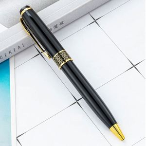 1.0Mm Business Metal Ballpoint Wholesale Custom Logo Black Twist-Action Hotel Promotional Advertising Gift <b>Pen</b> - Product Image 4