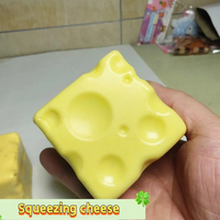 Balle anti-stress souple en forme de beurre, jouet sensoriel souple en forme de fromage, pour unisexe, à partir de 14 ans