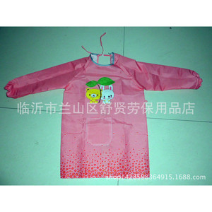 Delantal para niños con diseño de conejo y oso de dibujos animados, material de piel de melocotón, lavable a máquina, para dibujar, para niños pequeños de 3 a 10 años - Product Image 2