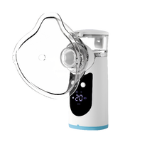 Nebulizador de Mano Recargable de Malla para Animales (Gatos y Perros) Ultra Silencioso, Alivio Rápido, Capacidad de 10ml, Pantalla Clara, Automático, Uso Médico