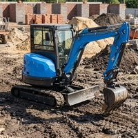 Excavatrice compacte sur chenilles SH40, directement de l'usine, avec une forte performance de creusement pour les travaux de terrassement et la maintenance routière