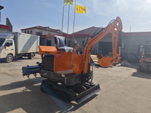 Hoch produktiver <span class=keywords><strong>Mini</strong></span>-Raupen bagger mit Pinnen mäher Graben fräse Pflug Öl hammer Erd bohrer - Product Image 3