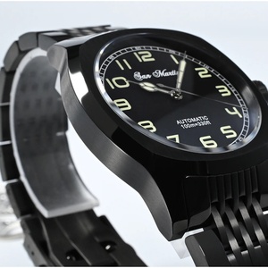 Reloj Mecánico para Hombre San Martin SN0026-G-AH, Diseño Original, Chapado en Negro, Estilo Deportivo Vintage, Simple, Clásico y de Lujo - Product Image 3