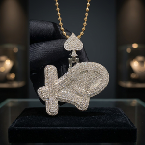 Colgante Vintage de Letra Estilo Hiphop, Chapado en Plata, con Circonita Cúbica y Perla de Agua Dulce, Joyería Unisex Temática para Regalo, Boda o Fiesta - Product Image 1