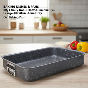 Lasagnera Alluminio antiaderente (40x28cm) BIG FAMILY Grigio pietra WX74140BIFA - Product Image 3