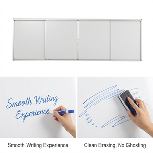 Tableaux blancs tendance : <span class=keywords><strong>Grand</strong></span> <span class=keywords><strong>tableau</strong></span> <span class=keywords><strong>blanc</strong></span> <span class=keywords><strong>magnétique</strong></span> pour salle de classe, <span class=keywords><strong>tableau</strong></span> scolaire coulissant avec support, <span class=keywords><strong>tableau</strong></span> <span class=keywords><strong>blanc</strong></span> pour marqueurs - Product Image 2