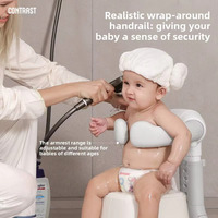 Support de bain pliable pour bébé 6 mois+ - Aide à la douche pour tout-petit antidérapant portable sans assemblage