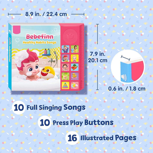 Livre musical personnalisé pour enfants : chantez avec les boutons sonores des comptes-rendus - Product Image 2