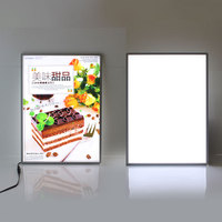 Utilisation de table A3/A4 boîte à lumière mince led panneau de menu signe boîtes à lumière publicitaires