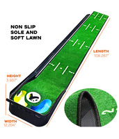 Nouvelle Arrivée Bonne Qualité Golf Putting Trainer Velours Base En Plastique PP Herbe Mettre Aides À La Formation Golf Putting Mat Personnalisable