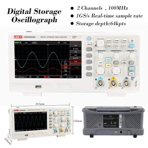 Oscilloscope numérique portable USB double canal Uni-T UTD2102CEX+ 100 MHz avec écran LCD pour PC et testeur de forme d'onde - Product Image 5