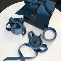 Coffret Cadeau de Luxe en Velours Personnalisé pour Bijoux de Mariage (Boucles d'Oreilles, Bagues, Colliers) – Emballage Haut de Gamme avec Sac Offert