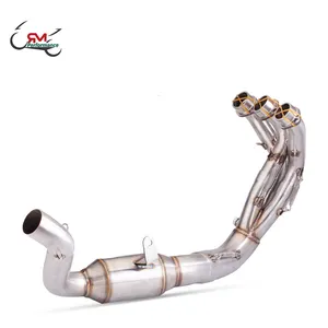 Motorcycle Exhaust Escape full Systems Front Link Pipe Connect 51mm Muffler Slip On For Yamaha MT-09 MT09 FZ-09 2021 2022 2023