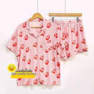 Set <span class=keywords><strong>Pigiama</strong></span> di Lusso Personalizzato per Donna in Bambù, <span class=keywords><strong>Raso</strong></span>, Modal, Cotone, Tencel e Lyocell, <span class=keywords><strong>Pigiama</strong></span> Estivo a Maniche Corte - Product Image 2