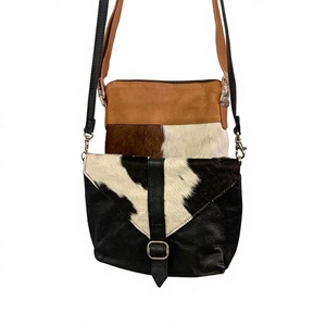 Customized Genuine Leather <b>Handbag</b> Adults European Style Fashion Waterproof Zipper Animal Prints Embroidery Daily Evening Use - Product Image 2