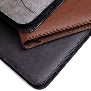 Multi-function PU Leather <b>Documents</b> Organizer <b>Bag</b> Detachable 3-Ring Notepad Files Folder for <b>Documents</b> Zipper Closure Portfolio - Product Image 3