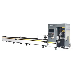 Mesin pemotong Laser serat tabung presisi tinggi mesin pemotong Laser tabung logam medis pemotong Laser tabung CNC